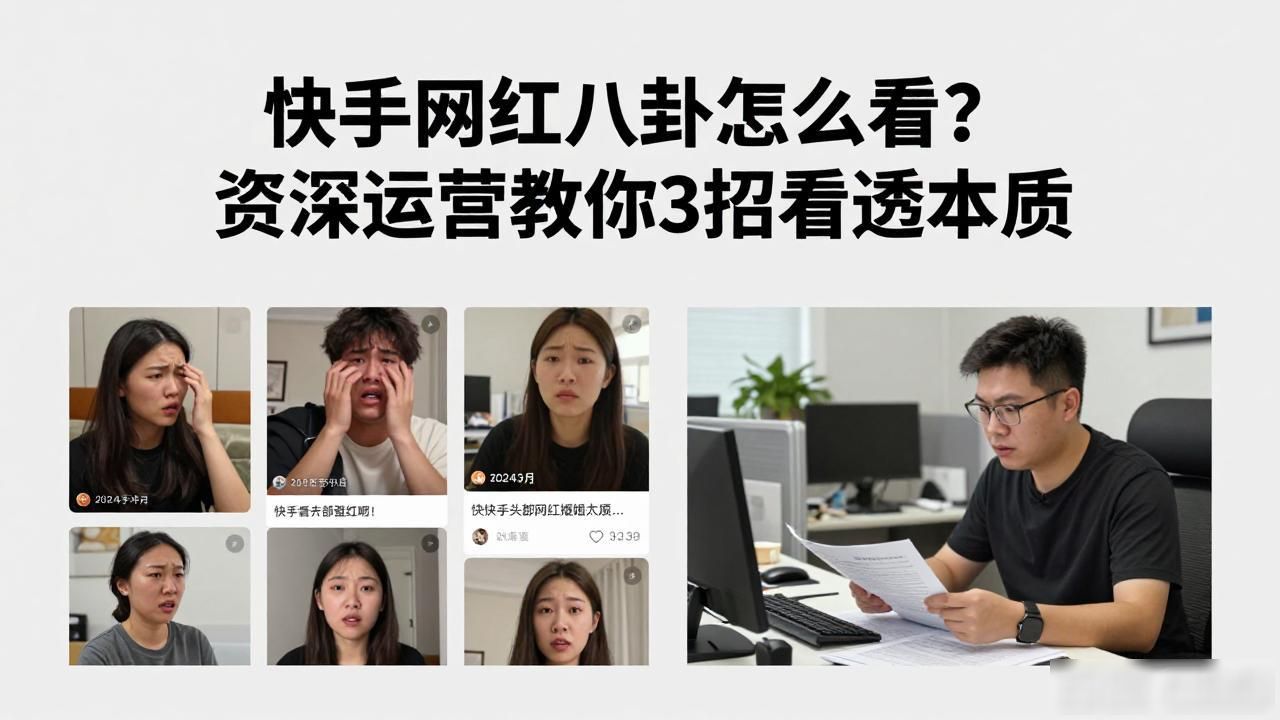 快手网红八卦怎么看？资深运营教你3招看透本质
